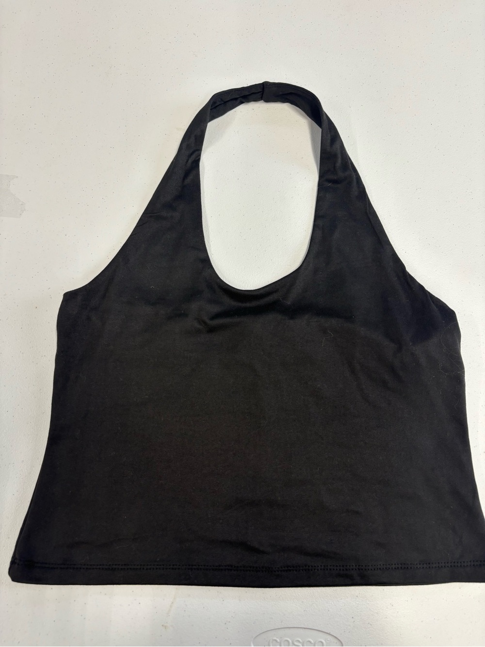 Black Halter Crop Top - Faded Rose